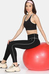 Zelocity Medium Impact Super Soft Sports Bra with Removable Padding - Jet Black — thumbnail 4